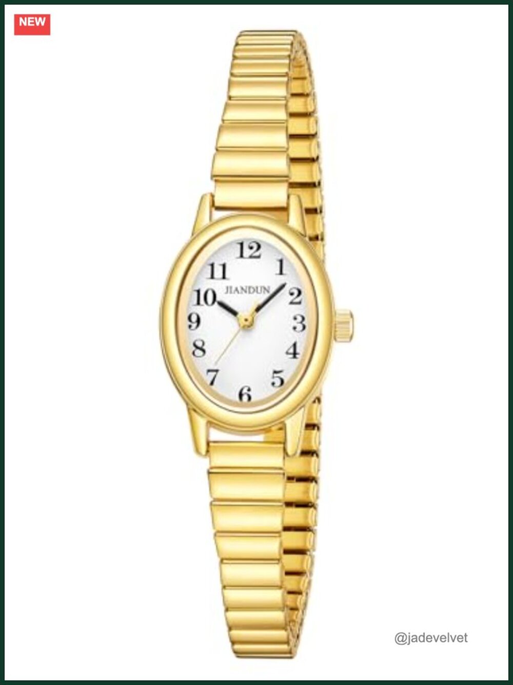 Petite Women's Easy Reader Watch with Stainless Steel Expansion Band Water
